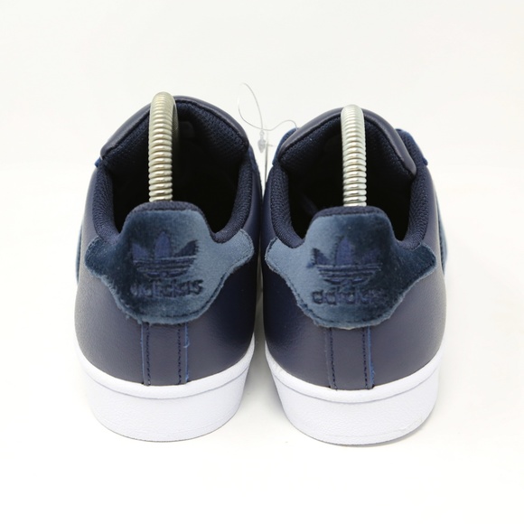 adidas SuperStar Womens Navy Blue White Shell Toe - Picture 6 of 8